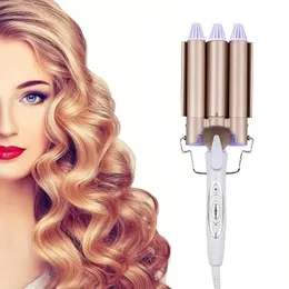 Electric Curling Iron - Three-Stick Hair Curler for Smooth and Shiny Hair - Household Egg Roll Stick - Hair Styling Tool for Salon-Quality Results