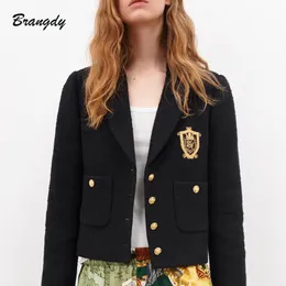 Funcionários femininos Blazers Zar Black Jackets Bolsões Casacos Traf Corte as mangas compridas Pocket Office Formal Ladies Roupenty Outwear 230817