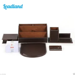 Annan hemlagringsorganisation Kingfom Desktop Organizer Set Pen Holder With Business Card Memo Box Paper Notes Mouse Pad Stationery 230818