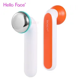 Массажер для лица Hello Face Ice Roller 2 головы лицевая спиловая калока, охлаждающая охлаждающая сталь, заменяемый прохладный массаж для лица для лица, 230818