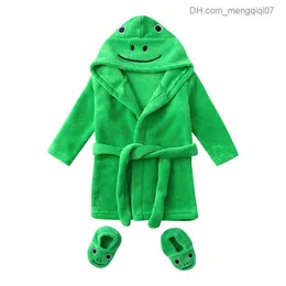 Handtücher Roben Sagace Kinderpyjamas und Baby Robe Baby Handtücher Badezimmer Flanell Hoodie Pyjamas+Schuhe Set 28. Februar 195 Z230819