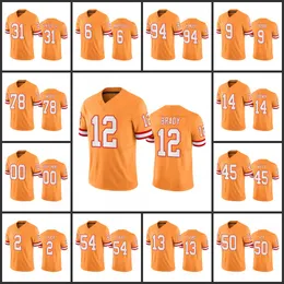 Tampa''bay''buccaneers''men 12 Tom Brady 14 Chris Godwin 13 Mike Evans 45 Devin White Women Youth Orange Custom Vapor Limited Jersey