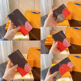 Designer Wallet Women Pumpkin Purse Classic Card Holder Högkvalitativ läderkoppling Kreditkort Plånböcker Lyxiga korthållare med låda