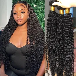 Loose Deep Wave Bündel 32 34 36 38 40 Zoll Bündel 100% menschliches Haar Gewebe 10A rohes brasilianisches Wasser lockiges Remy Haar 1/3/4 Bündel