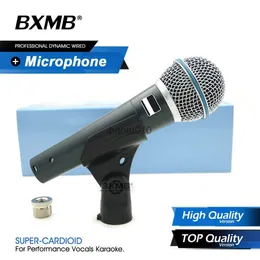 Mikrofony Beta58a Profesjonalne wysokiej/najwyższej jakości przewodowe mikrofon beta58 Superkardioid dynamiczny mikrofon na żywo wokal Karaoke HKD230818