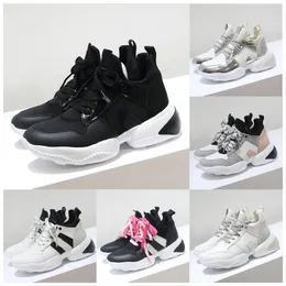 Interactio Sneakers Designer Mesh Cash Shoes Women Piattaforma di alta qualità Piattaforma bianca Black Silver Fashion Lace-Up Nappa Genuina Sneaker Sneaker