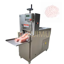 Rostfritt stål lammrullmaskin Full Automatisk CNC Lamb Roll Bacon Slicer Cutting Frozen Meat Slic Machine