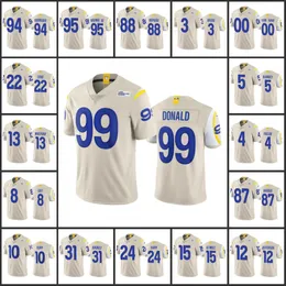 Los Angeles''rams''men 10 Cooper Kupp 99 Aaron Donald 15 Tutu Atwell 9 Matthew Stafford Women Youth Bone Custom Vapor Limited Jersey