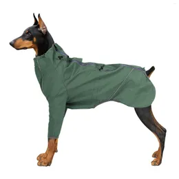 犬のアパレル犬大きなフロントスモールストライプ雨の夜レインコートフィットジャケットの脚の屋外の天気リフレクティブ防水