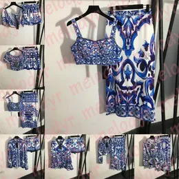 Fashion Print Tank Dress Set Women Designer Tees Tops Sexy Shorts Suit Classic Printed Shirts Womens Straight Pants