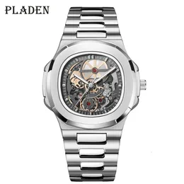 Altri orologi Silver Mechanical Watch for Men Top Brand Acciaio inossidabile Automata automatica Business Fashion Diver Orologio maschio 230816