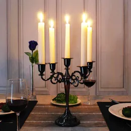 3 5 braccio Black Gold Metal Taper Holder a candela retrò per Wedding Candelabra Ocean Express