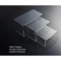 Pencil Cases Acrylic U Rack Cup Toy Cosmetic Jewelry Display Stand Table Top Shelf Transparent Clear Window Exhibition Showing Bracket 230818