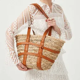 Totes Petscog Designer Wicker Women Shoulder Bags Rattan Basket Stor kapacitet Handväska Summer Beach Fashion Shopping Tote Bolsa 2022 HKD230818