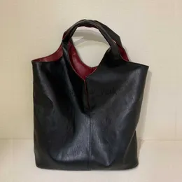 Totes Women's Vintage Genuine Leather Tote Hobo Shoulder Bag Handbag Large A4 College School Work Business Bag For Female Double-sided HKD230818