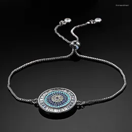 Link bransoletki Zlxgirl Sprzedawana regulowana bransoletka z cyrkonem dla kobiet para biżuterii damska miedź Banles Pulseira para noivas