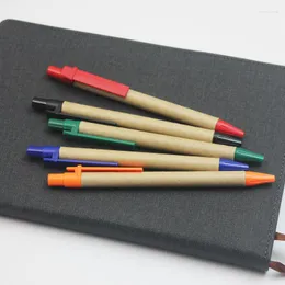 PCS Paper Tube Ballpoint Pen Pen Multicolor Gift Birthday Setal Schools Setcyery Stationery