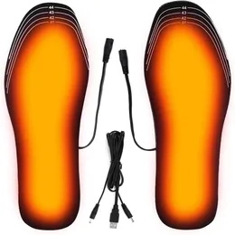 Shoe Parts Accessories USB Heated Insoles Electric Foot Warming Pad Feet Warmer Sock Mat Winter Outdoor Sports Heating Insole Warm 230817