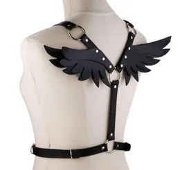 KMVEXO Wings Leather Harness Bondage Halterneck Beach Collar Gothic Waist Shoulder Necklaces Sexy Statement Party Jewelry Gifts9020369
