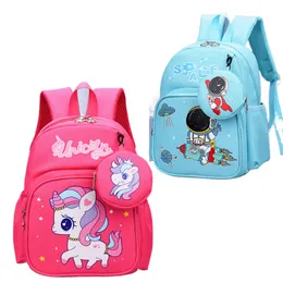 Backpacks Children s Backpack Boys And Girls Kindergarten Cartoon Cute 3 5 Year Old Astronaut Nylon Zipper 230818