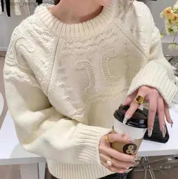 Camisolas femininas Autumn-inverno Designer feminino Sweater Sweater Luxit Knit Loose Jacquard Outerwear Ambeia Casual Moda Z230819