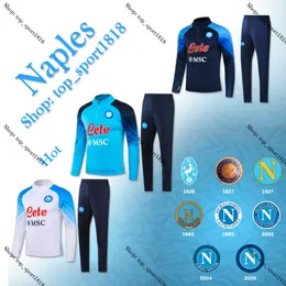 22 23 Napoli Tracksuit piłkarski Zestaw piłkarski 2023 SSC Neapol AE7 D10S Hommes Training Suit Formation Formation Tuta Chandal Squide Biegging: S-3xl. SS