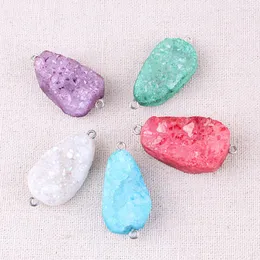 Pendant Necklaces Necklace 5 Colors Diy Jewelry Accessories Bracelet Connector Natural Stone Crystal Cluster Connection Buckle