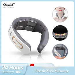 Other Massage Items CkeyiN Smart Electric Shoulder Neck Massager Heating Relaxation Massage Instrument 4D Pulse Cervical Vertebra Health Care 9 Gear 230818