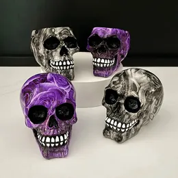 Latest Resin Smoking Terror Halloween Skull Style Ashtrays Portable Herb Tobacco Cigarette Cigar Holder Desktop Support Stand Ash Soot Container Ashtray