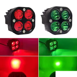 Altre luci dell'auto LED LED LAD LIGHT BAR 12V 24V per lampada a nebbia gialla 4x4 trattori motociclisti fuori strada che guidano il punto quadrato bianco G8 dhvih