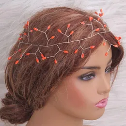 Headpieces 4ujewelry 19 Inches African Headpiece Jewelry Nature Coral Beads For Traditional Weddings Women