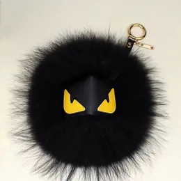 2023 Little Monster Pendant For Women Fox Fur Hairball Pendant Bag Hanging Decoration Fur Plush Accessories Bag Tillbehör Nyckelkedja