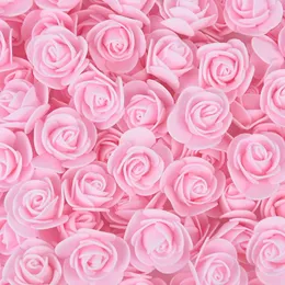 Kwiaty dekoracyjne 50/100/200pcs Teddy Bear of Roses 3CM PE FOAM Rose Head Sztuczny kwiat dom Widłu walentynki Walentynki Prezent DIY Prezent