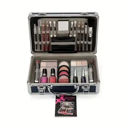 Make -up -Set, errötende Lidschatten -Nagellack -Lippenstift -Eyeliner und Lippenstiftstift -Set -Box mit passenden Pinsel -Kosmetikbox