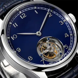 TC Montre DE Luxe мужские часы 42X11mm 81905 Tourbillon с ручным механическим механизмом в стальном корпусе, роскошные часы Relojes