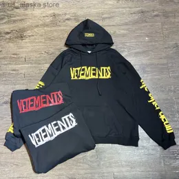 Herren Hoodies Sweatshirts Schwarze Vetements Worid Tour Hoodie Hoodie Frauen zurück hohe Qualität 1 1 Volltext Druck Grafik Vtm Pullover T230819