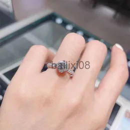 Band Rings The New Mosang Diamond Ring Can Ruo Xing Chen Women's Sterling Silver Ring Star River Brilliant Ring Proposal and Engagement Design Sense J230819