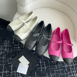 Mary-Jane-Flats mit runder Spitze aus Schaffell, Ballerinas, Ballerinas mit Absatz, Damen-Luxus-Designer-Kleiderschuhe, Hochzeit für Damen, Fabrikschuhe 35–41