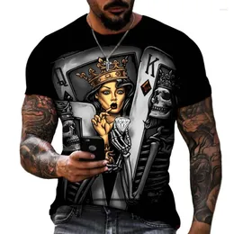 Men's T Shirts Short Sleeve T-shirt Gothic Dark Skeleton Horror Style Very Good Quality Lycra Polyester Tees Streetwear Oversized Shirt