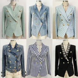 Tasarımcı Kadınlar Erkekler İçin Takımlar Blazers Bahar Sonbahar Kış Ceketleri Sıradan Ceket Pamuk Kot İnce Ceket Tasarımcı Stiller Çizgiler Ekose Desen Kot D97D#