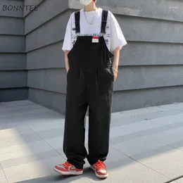 Herrbyxor overaller män svart byxa streetwear koreansk stil kläder s-3xl par kläder all-match hip hop mode pantalone cool