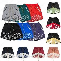 Rhude Shorts Graphic Rhude Mens Basketball Short Designers Najnowsze ograniczone spodnie luksusowe letnie plażowe litera palmowa siatkowa moda mody mody Onch G9c3#