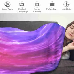 Blankets Pink Purple Liquid Blanket Abstract Artwork Cozy Round Fleece Blanket Picnic Soft Cheap Bedspread R230819