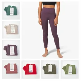 2023 Yoga Giyim LL Yüksek Belediye Yoga Pantolon Esnek Kalça Kalça Asansör Kadınlar Push-Up Fitness Taytlar Çalışan Eğitim 22 Renk 3xl