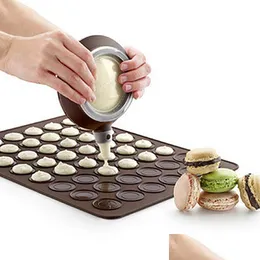 Bakning Mögel Mods 30/48 Holes Sile Mat For Oven Aron Non-stick Cake Pad Bakeware Pastry Tools Drop Delivery Home Garden Kitchen Dinin DH0XX