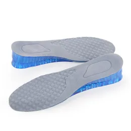 Shoe Parts Accessories 1 Pair Double layer Silicone Insoles Comfy Unisex Women Men Gel Lift Height Increase Heel Insert Pad 230818