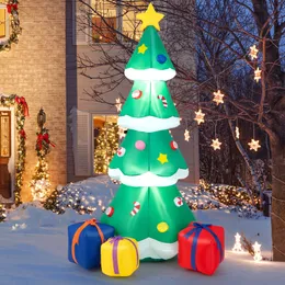 Treça de Natal inflável de 6 pés decoração de árvores de natal com caixas de presente