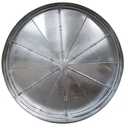 Circular disc multi leaf check valve made of galvanized stainless steel material (304) for ventilation and air volume regulation to block medium backflow