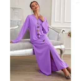 Roupas étnicas Ramadan Kaftan Dubai Abaya Turquia Dress Mulheres Islam Caftan Marocain Vestidos Africanos Abayas Djellaba Robe Femme