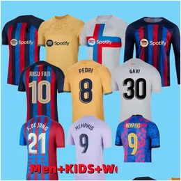 Outfit Yoga 2021 2022 2023 Camisetas de calcio Lewandowski Pedri Gavi 21 22 23 FC Ansu Fati Ferran Raphinha Barcelona Dest F Dh9cd